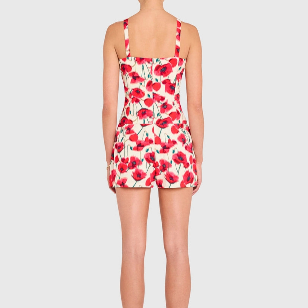 New! Amanda Uprichard X Revolve Poppyfield Tisha Summer Romper - Size Large - Picture 7 of 17